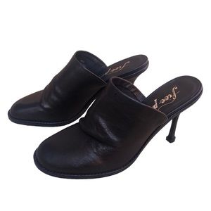 NEW Free People Leila Heeled Mule Black Size 8